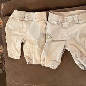 2 Girls khaki shorts for school